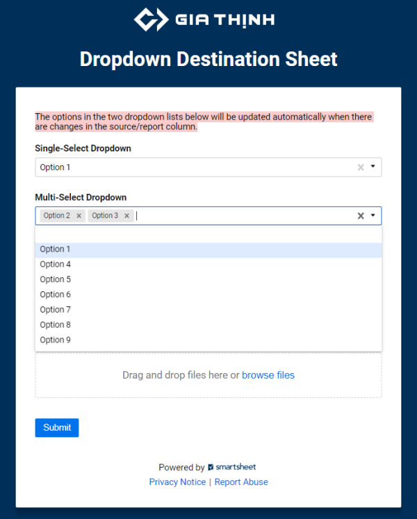 SmartDropdown for Smartsheet – Real Time Dynamic Dropdowns
